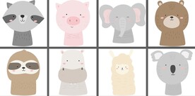 卡通小动物矢量图