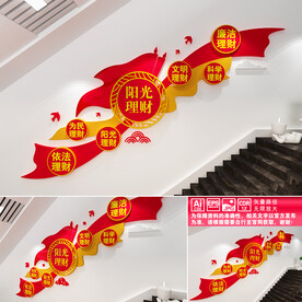 财政楼道文化墙