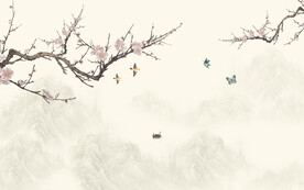 中式山水背景墙