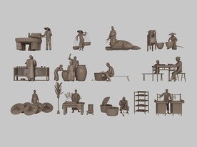 商业街铜人雕塑雕塑艺术品