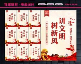 讲文明展板