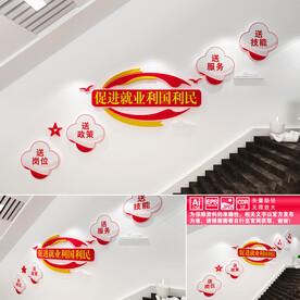 就业楼道文化墙