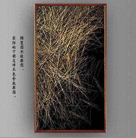 光影抽象线条装饰无框画