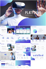 VR虚拟现实动态ppt模板