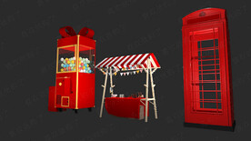 扭蛋机摊位电话亭