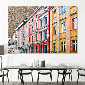 抽象艺术建筑色彩表现油画装饰画