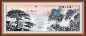 国画黄山迎客松