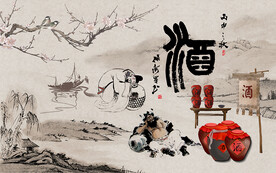 酒文化背景设计