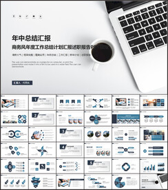 商务风工作汇报工作总结ppt
