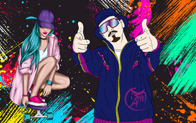 潮牌服装店背景墙