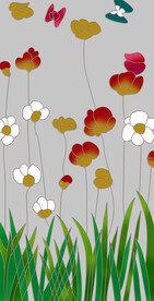 高清分层透明底平开门打印图