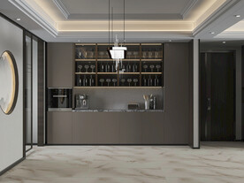 现代简约餐厅空场景