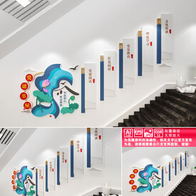 党建书屋楼道文化墙