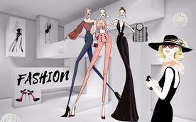 潮牌服装店背景墙