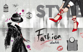 服装店女装背景墙