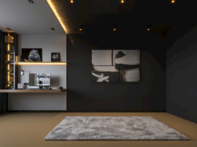 现代轻奢卧室背景墙3D空