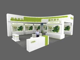 现代108平展位3d模型