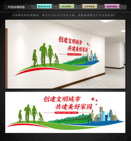 创建文明城市文化墙