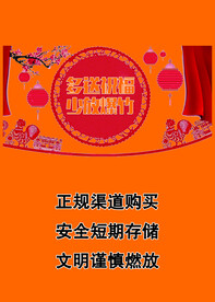 七色传单橙色烟花爆竹主题