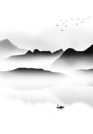 高清分层透明底推拉门打印图