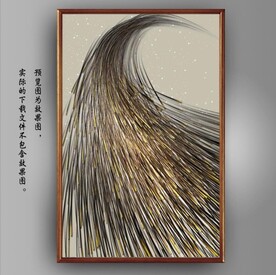 光影抽象线条风景装饰画