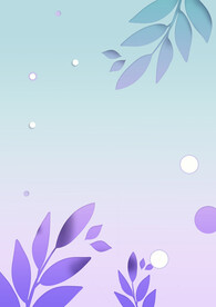 小清新叶子海报模板