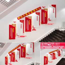 网络化服务管理中心楼道文化墙