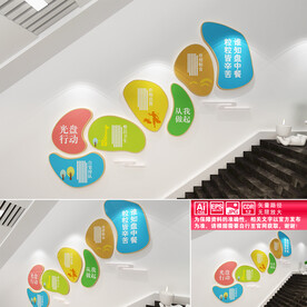 食堂文化楼道文化墙