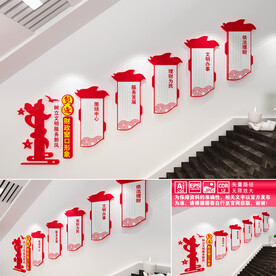 财政局楼道文化墙