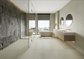 仿古砖  卫生间  简约风格