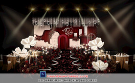 红色系婚礼仪式区