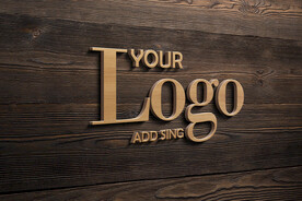 木质纹理logo样机