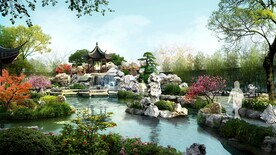 假山水池园林景观