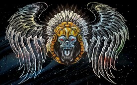 现代简约翅膀背景墙