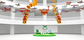 龙形风筝 风筝效果 美陈 吊顶