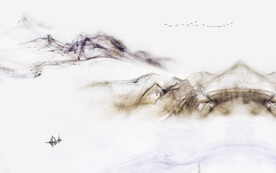 轻奢装饰画 水墨山水风景画