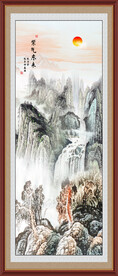 竖幅山水画