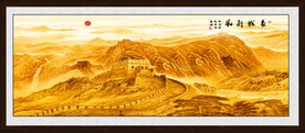金色长城山水画