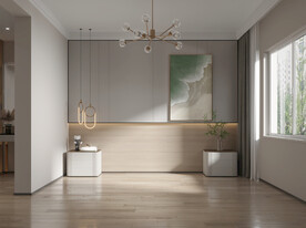 极简卧室背景墙空场景