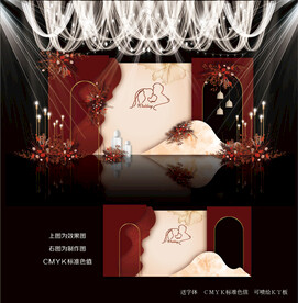 红色婚礼背景