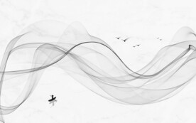 轻奢装饰画 船 线条抽象画