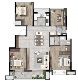 户型图 家配图 洋房图图片