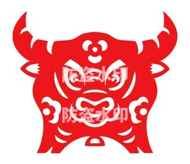 牛年剪纸窗花矢量超精细