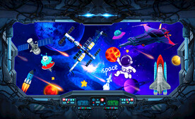 卡通太空科技宇航员