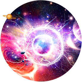 闪电星空