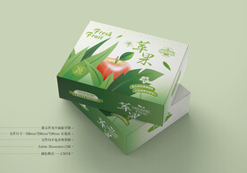 苹果包装设计 平面图