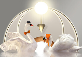 轻奢装饰画 天鹅