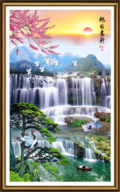 竖幅山水画