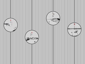 高清分层透明底推拉门打印图