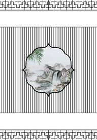 高清分层透明底推拉门打印图